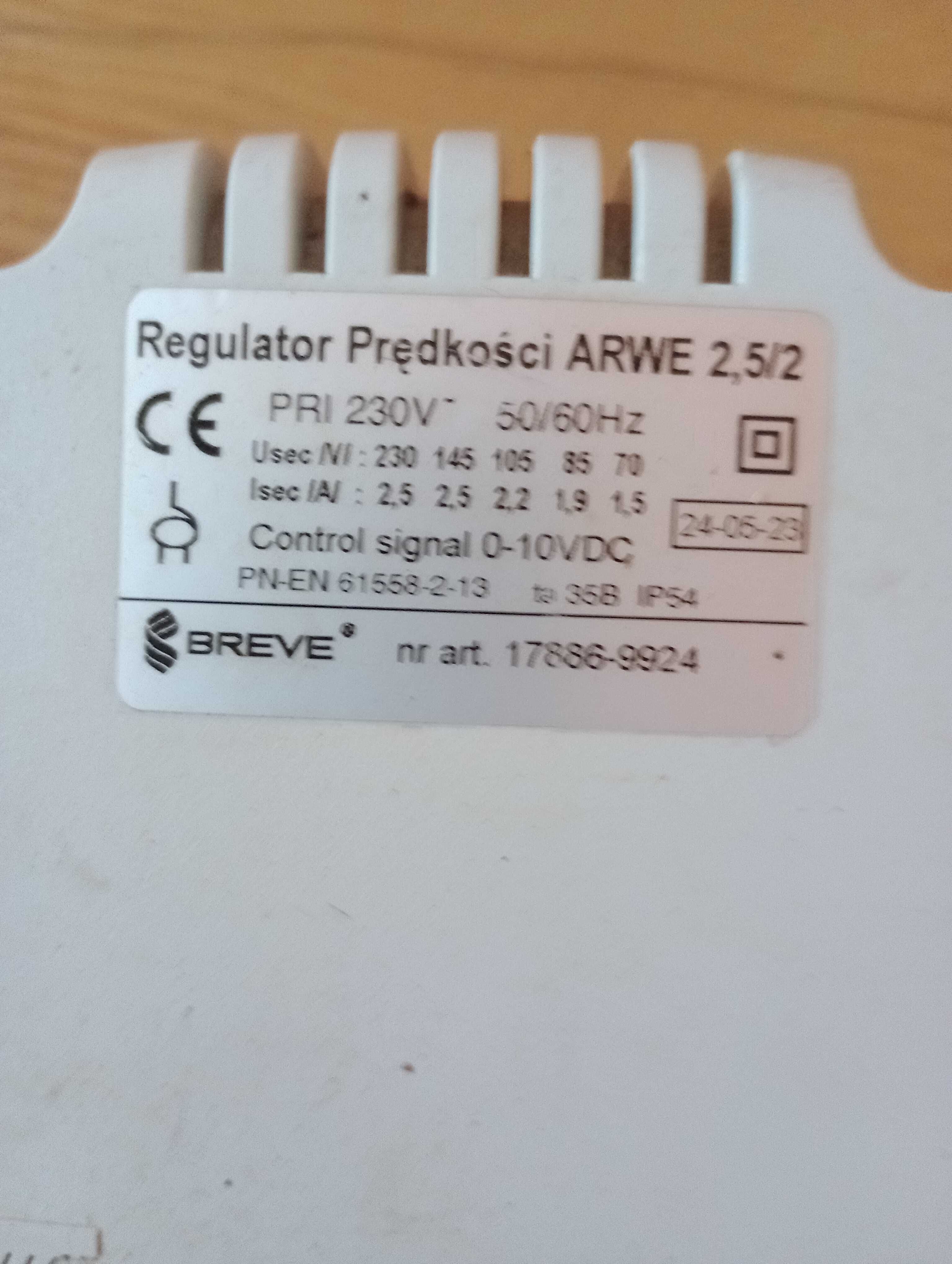 Regulator prędkości obrotów ARWE do nagrzewnic Volcano