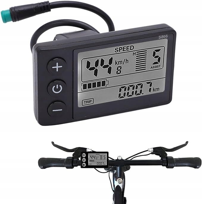 Miernik Wyświetlacza LCD S866 roweru elektrycznego 24V/36V/48V Wodoodp