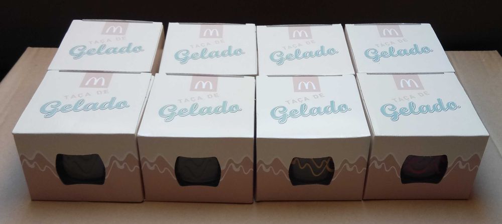 Conjunto de 8 Taças de sobremesa Mc Donald’s - Edição Limitada e Nova!