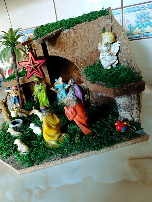 Szopka bożonarodzeniowa świętej rodziny.