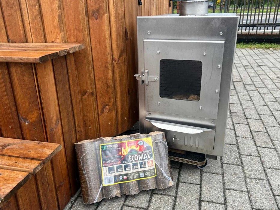 Balia ruska bania jacuzzi opalane drewnem 6-8 osób kwadratowa piec zew