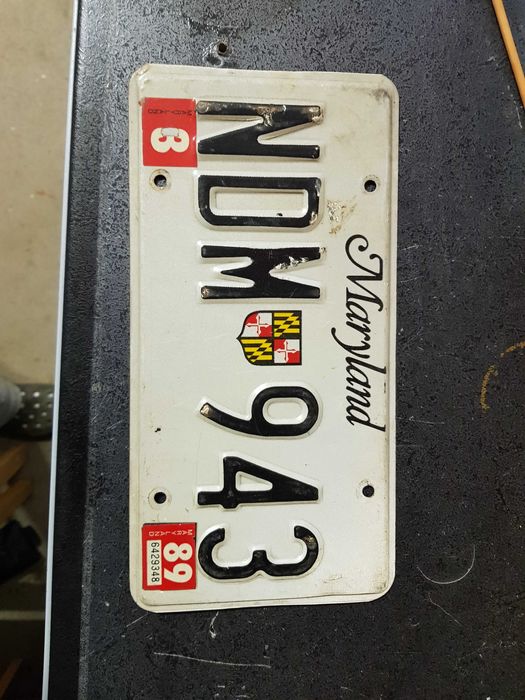 Tablica USA stan Maryland