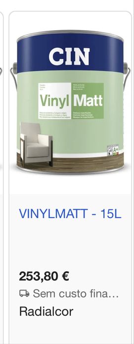 Tinta Cin Vinyl Matt nova
