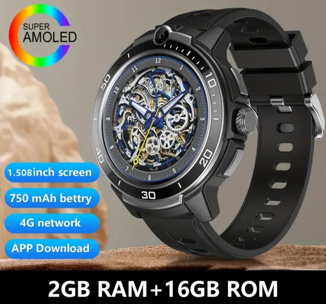 Luksusowy NOWY Smartwatch. SIM, 4G, Bluetooth, WiFi