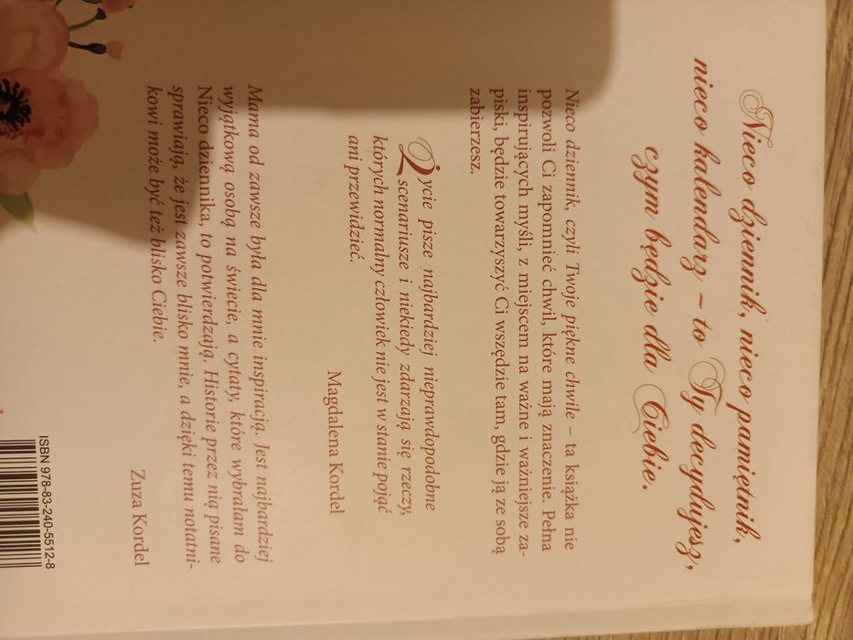 Nieco dziennik kalendarz notatnik pamiętnik Magdalena Kordel