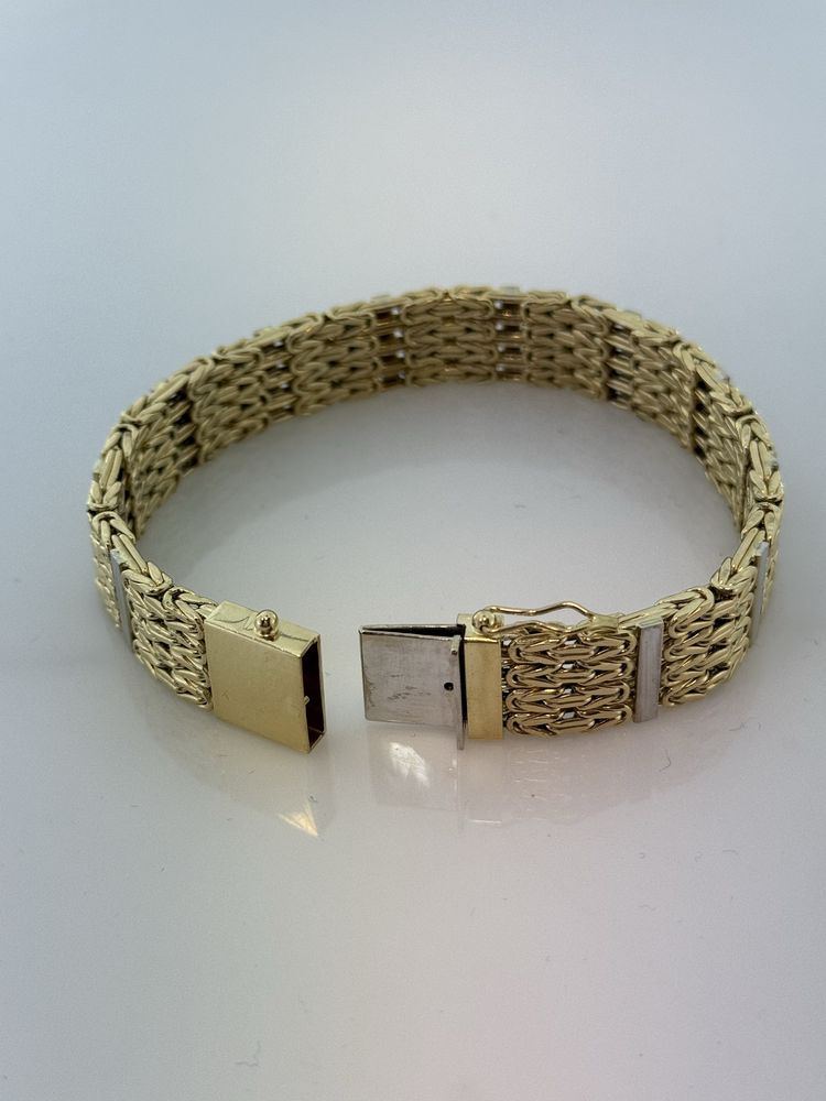 Złota bransoletka splot Krolewski,pr.585 Nowa(8018)