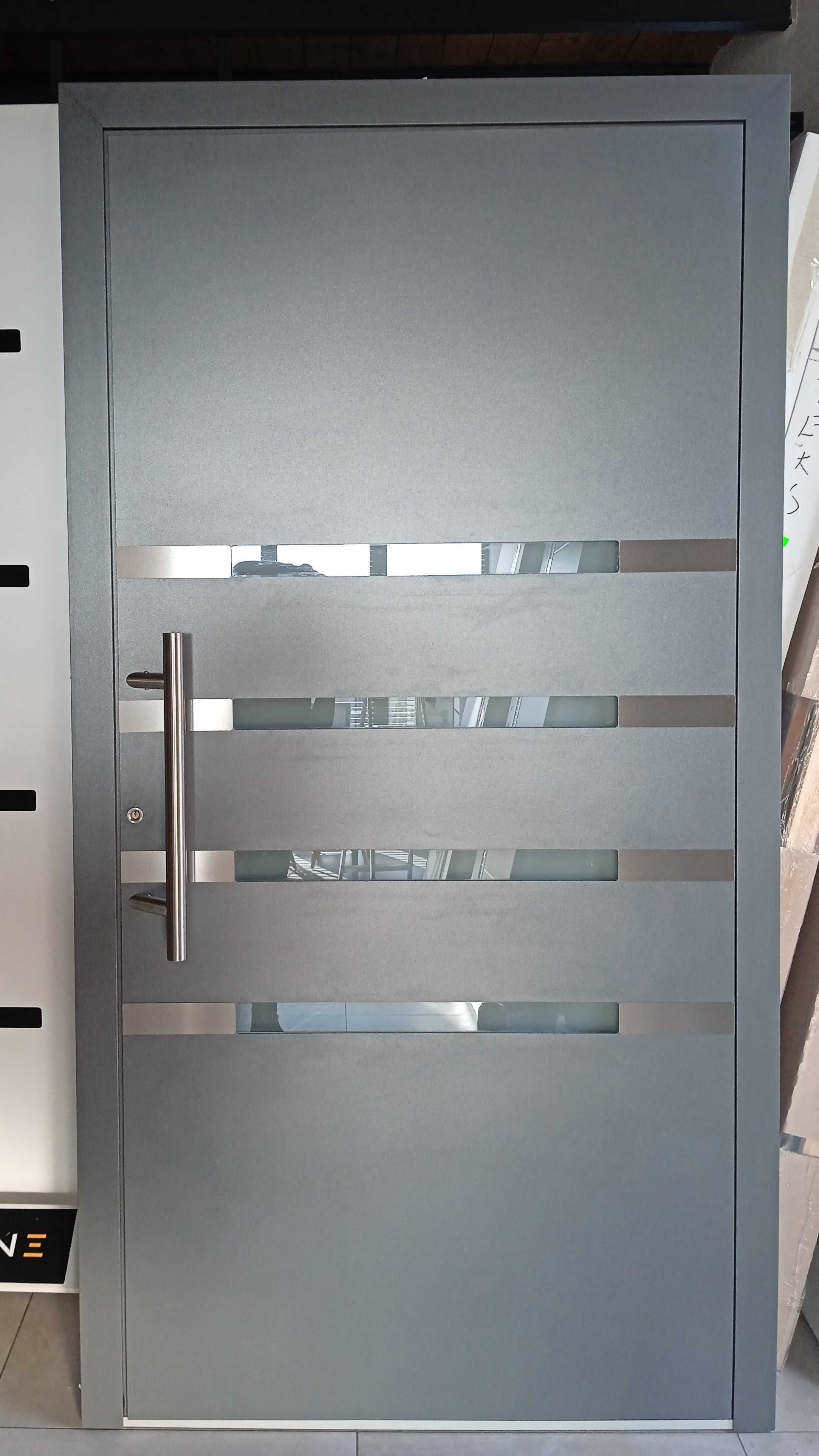 Drzwi aluminiowe 110x210, pochwyt, NOWE/ WYPRZEDAŻ MAGAZYNOWA/wysyłka