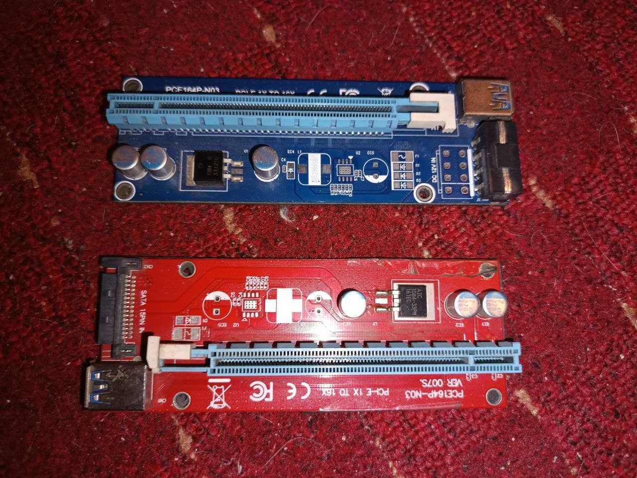 Райзера PCIe 1x to PCI Express 16x riser card
