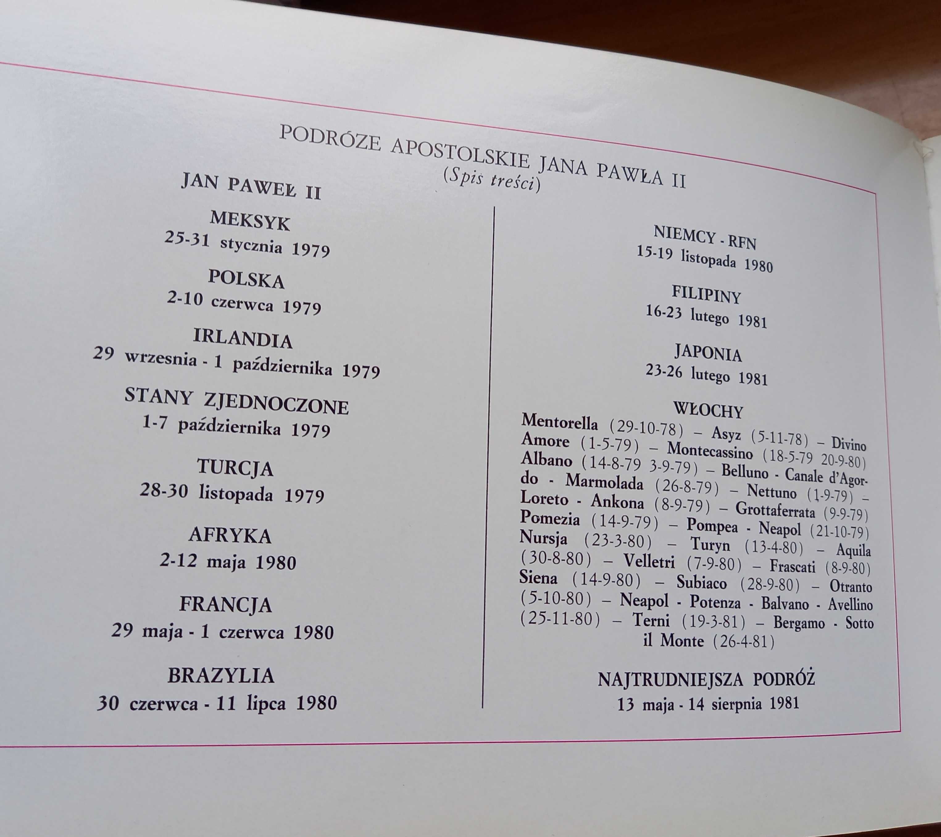 Podróże Apostolskie papieża Jana Pawła II zdjęcia Arturo Mari album