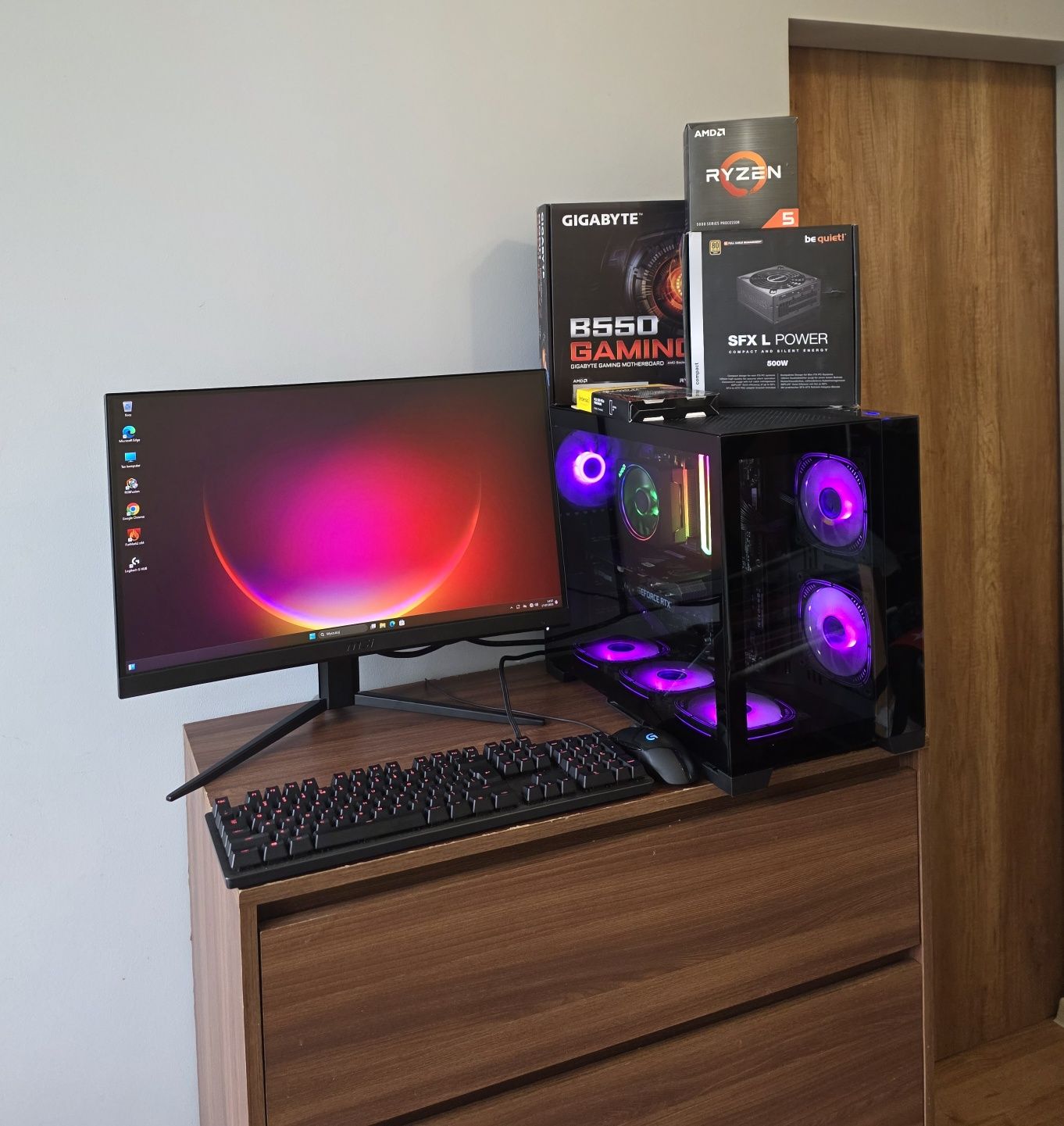 Jak NOWY zestaw do gier,RTX 3060 12gb,180hz,Ryzen 5 5600X,DDR4 32gb