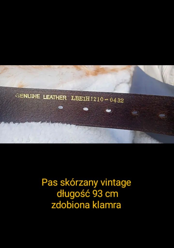 Pas skórzany pasek hippie vintage navajo