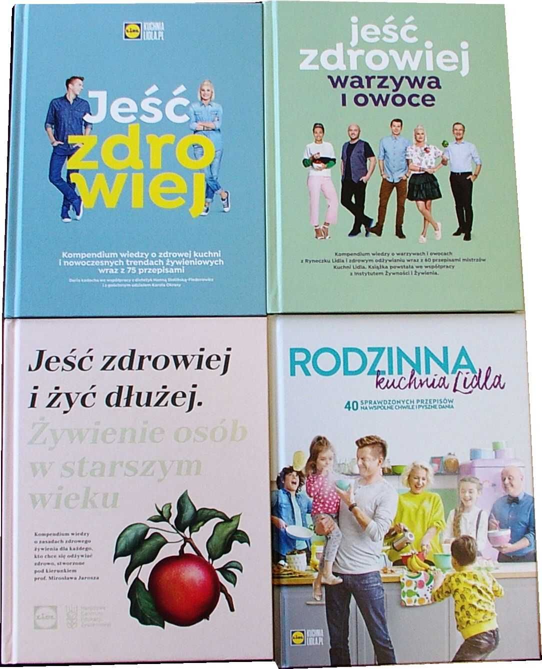 KUCHNIA LIDLA zestaw 7 książek Jeść zdrowiej Przepisy gotowanie OKRASA