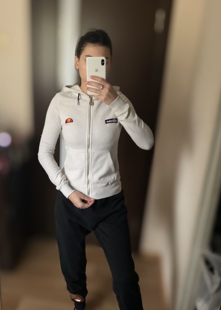 Женская зип худи Ellesse с капюшоном кофта толстовка свитшот Элис ориг