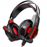 Навушники HOCO W102 gaming Cool tour headphones LED black-red
