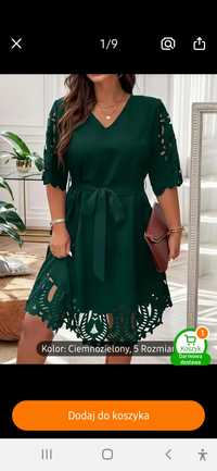 Elegancka zielona sukienka 48