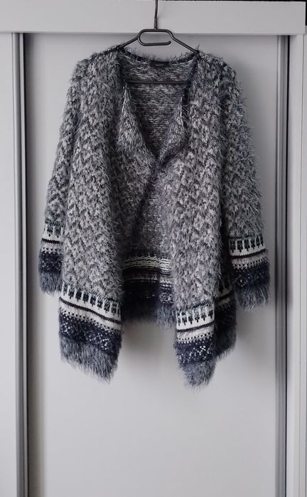 Ciepły gruby kardigan sweter damski rozm.M