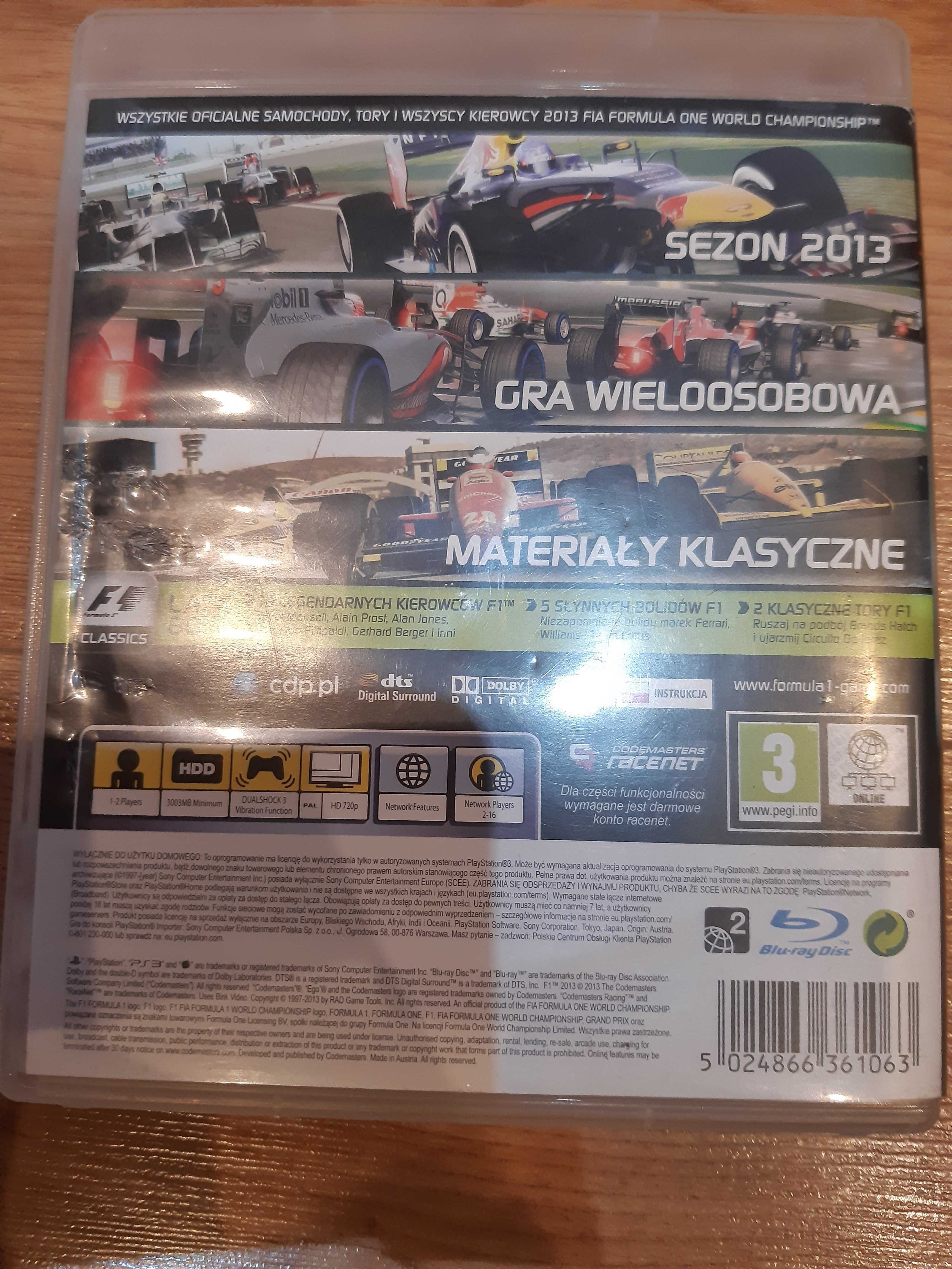 Gra Formuła 1 2013 pl Playstation 3