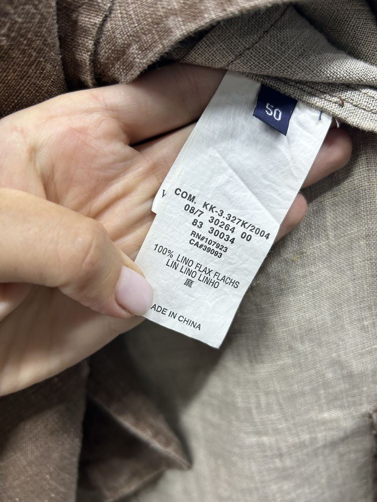 Піджак вітрівка Cerruti jeans 50 XL 100% льон блейзер
