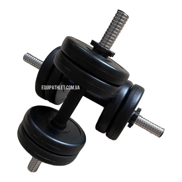 Розбірні гантелі 2×6 кг з композитними дисками – для фітнесу