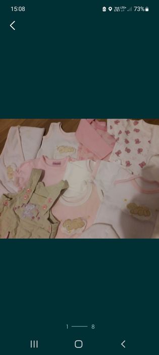 Zestaw markowych ciuszków 12szt r.56 ubranka dla niemowlaka noworodka