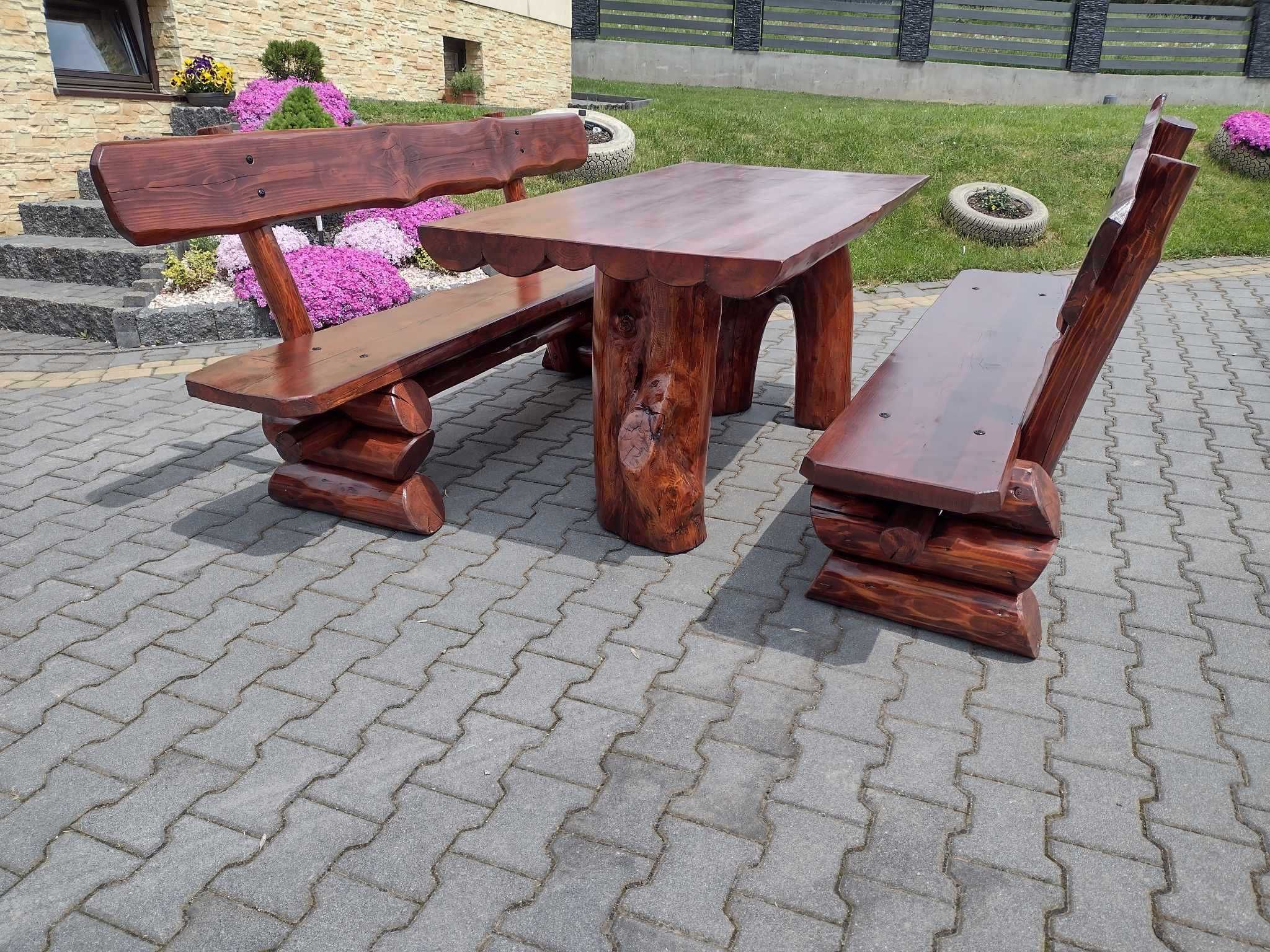 Stół i ławki do ogrodzie