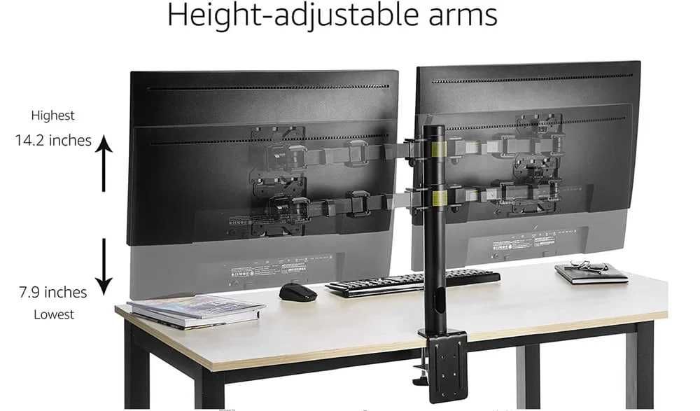 Podwójny stojak na monitor AmazonBasics