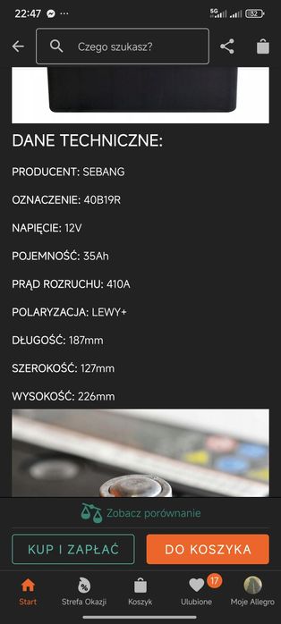 Sebang SMF 40B19R 12V 35AH 410A L+ TICO MATIZ SUZUKI