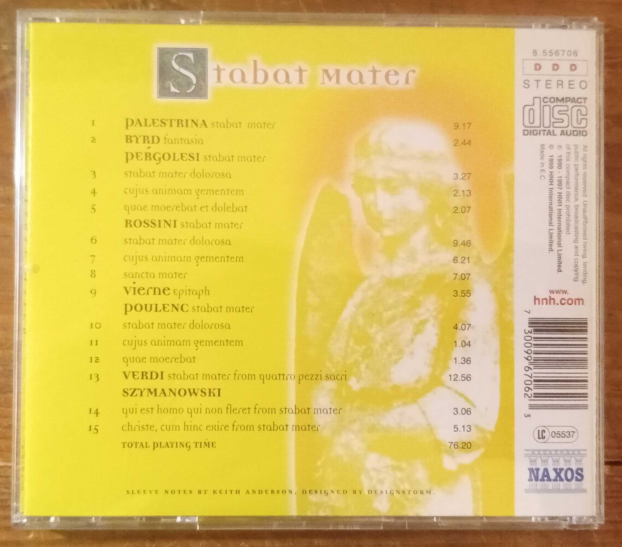 Stabat Mater - Classical Music For Reflection & Meditation [Naxos CD]