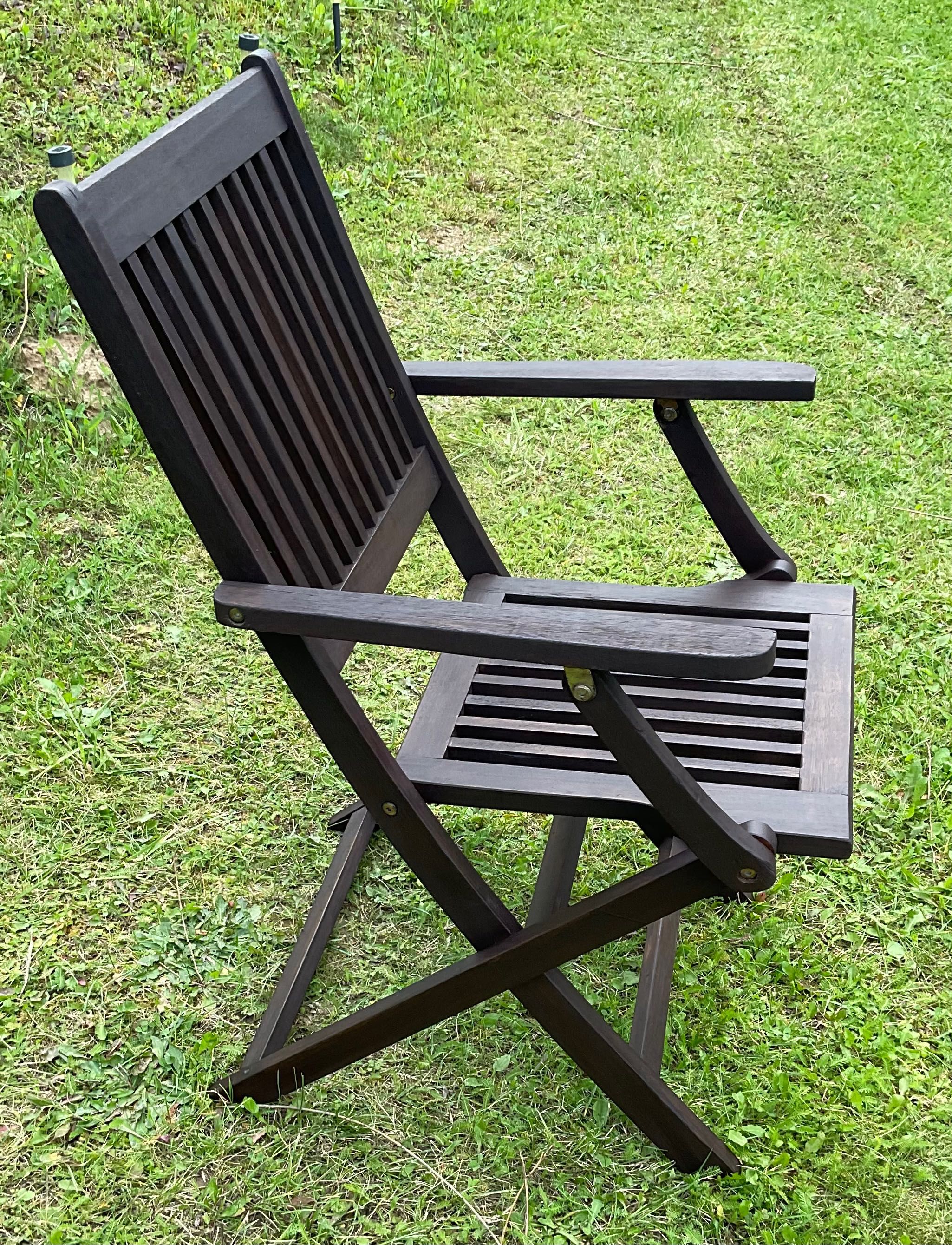 Stare krzesło ogrodowe drewniane  vintage