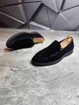 Лоферы замшевые мужские чёрные LORO PIANA Lux BLACK! Натуральная ЗАМША