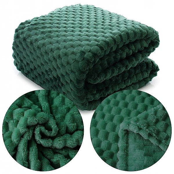 Koc 160x200 Mikrofibra Tłoczona Narzuta Dekoracyjna Puszysta Cristian