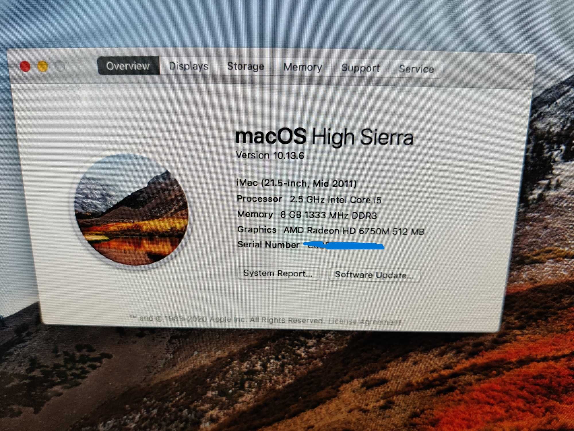 Продам Apple iMac 21,5 Mid 2011 (A1311)