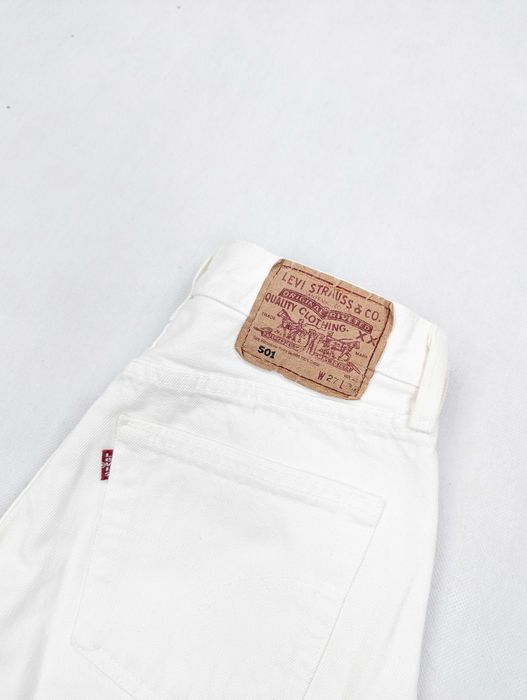 Levi's 501 białe spodnie jeansowe jeansy 27/34 S