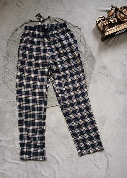 Чоловіча піжама з фланелевими штанами р. S, M, L, XL