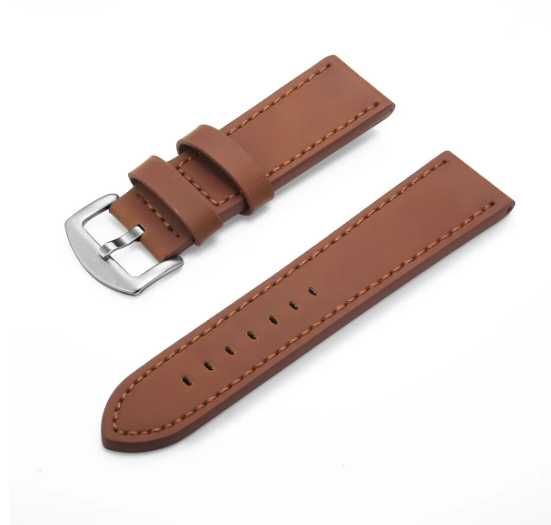 Bracelete de couro para relógio e smartwatch 22mm (NOVA)