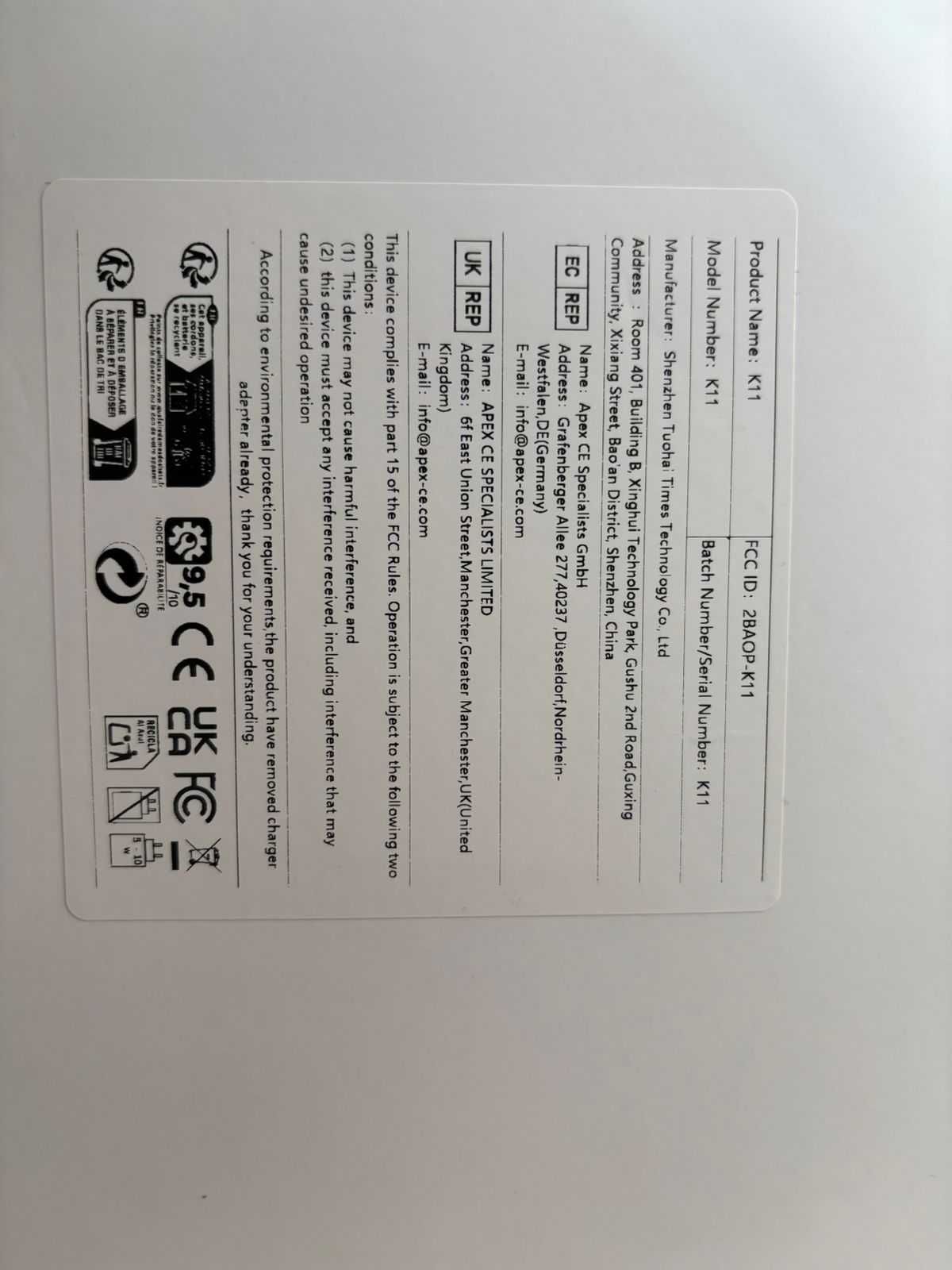 Планшет Tablet K11