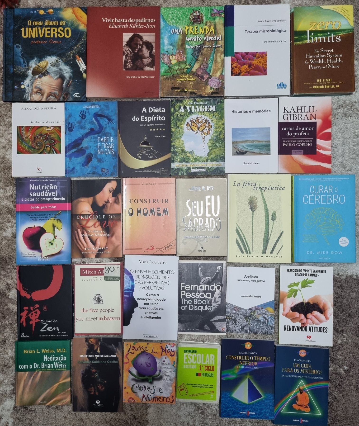 Livros diversos (infantis, medicina, romances, espirituais, artes, etc