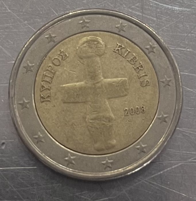 Moeda 2€ Chipre Kribis 2008