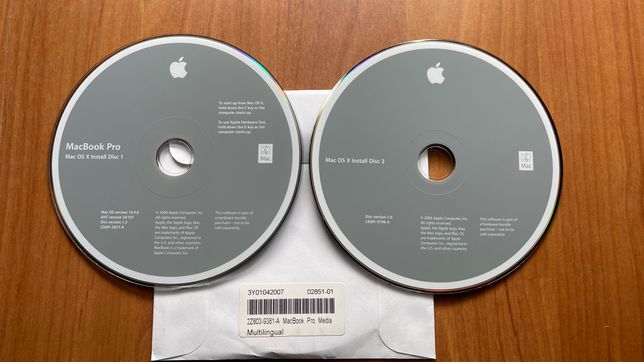 DVDs de Instalação MacBook Pro e iMac