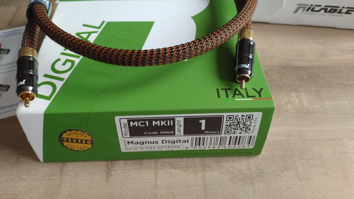 Ricable Magnus digital coax. 1m.