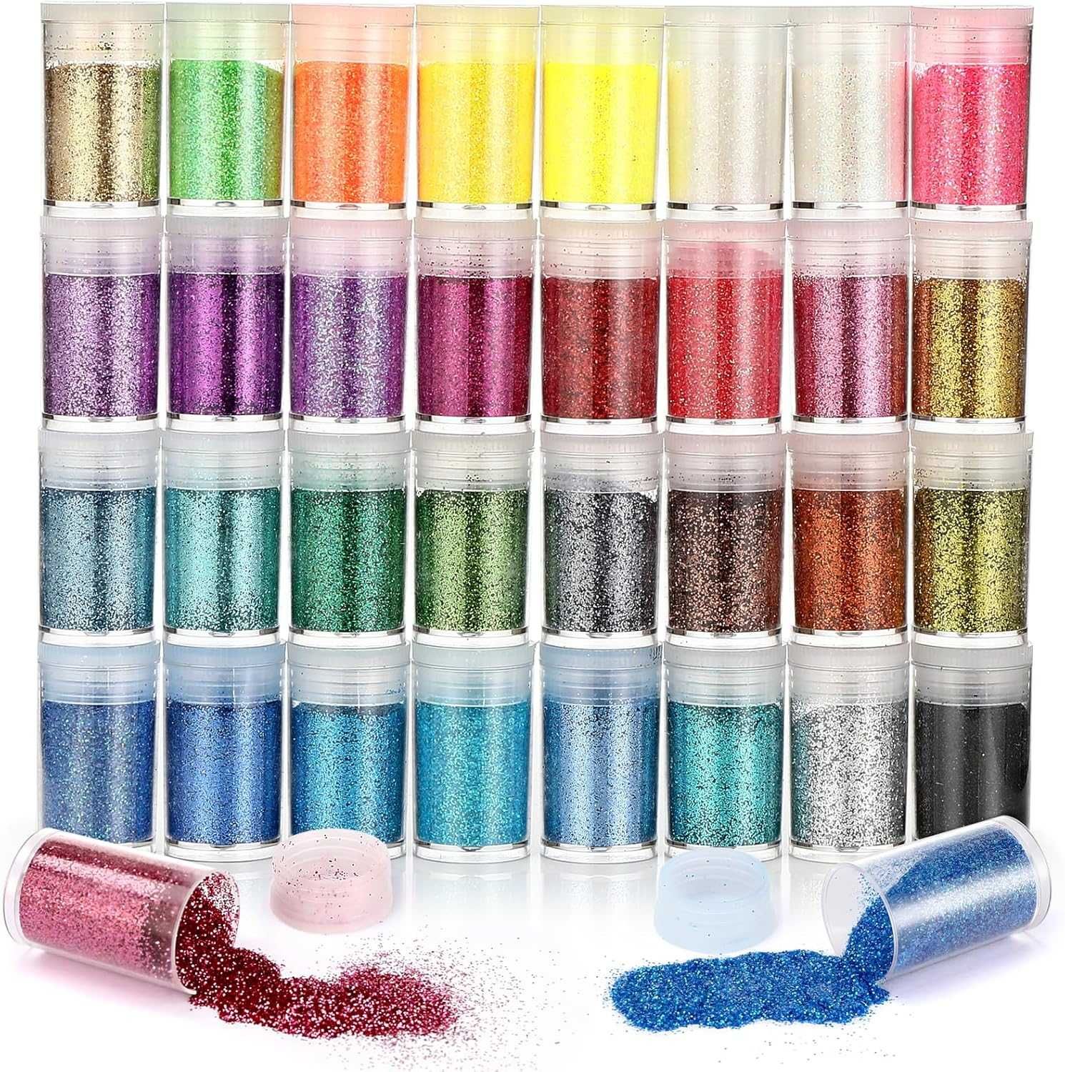Kasanni 32 kolory brokatowego pudru do dekoracji twarzy manicure
