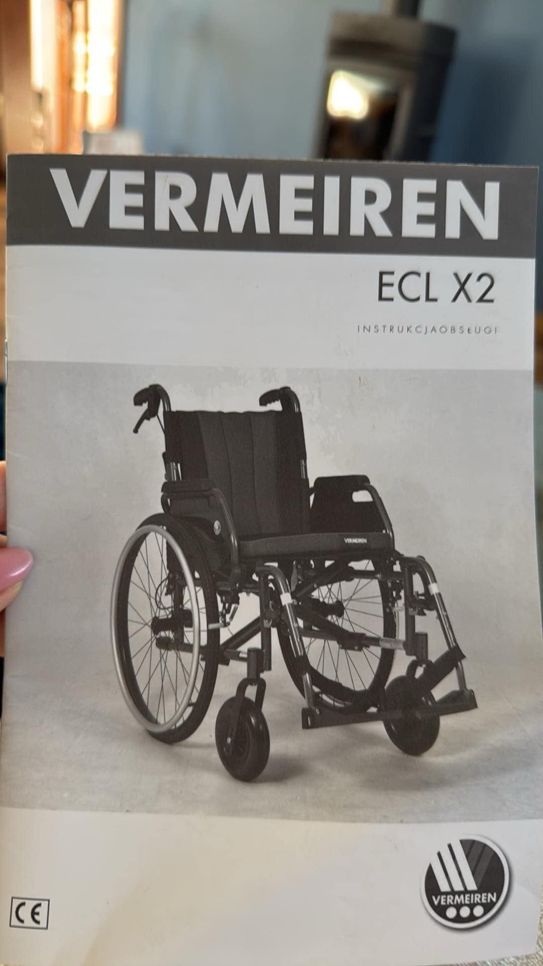 Wózek inwalidzki  vermeiren eclx2 eclipseNOWY ze stopów lekkich do 130
