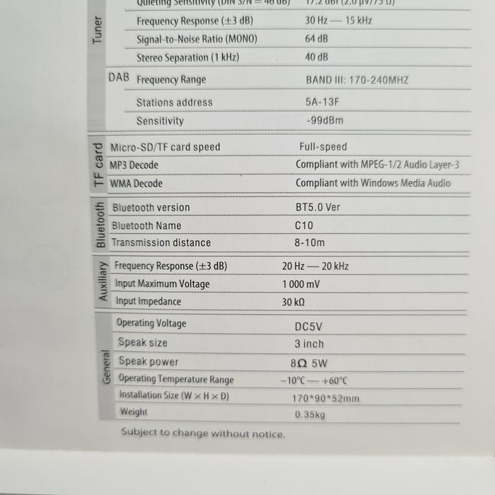 Цифрове радіо з Bluetooth  DAB/DAB+/FM