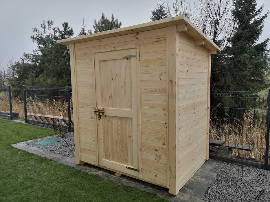 Domek narzędziowy 2 x 1,5m z dachem prostym jednospadowym