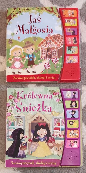 Dwie książeczki z dźwiękiem - Jaś i Małgosia , Królewna Śnieżka
