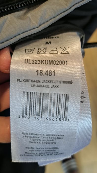 Kurtka zimowa umbro rozmiar M