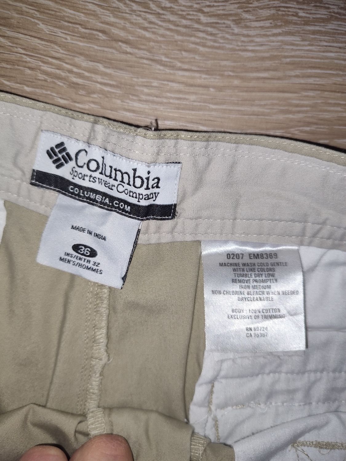 Spodnie chinos proste straight fit Columbia