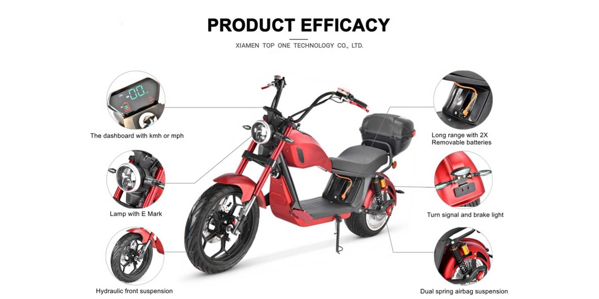 Электробайк CityCoco HARLEY (60V/20A) 2000W ~60кмч. 2023г поставка.