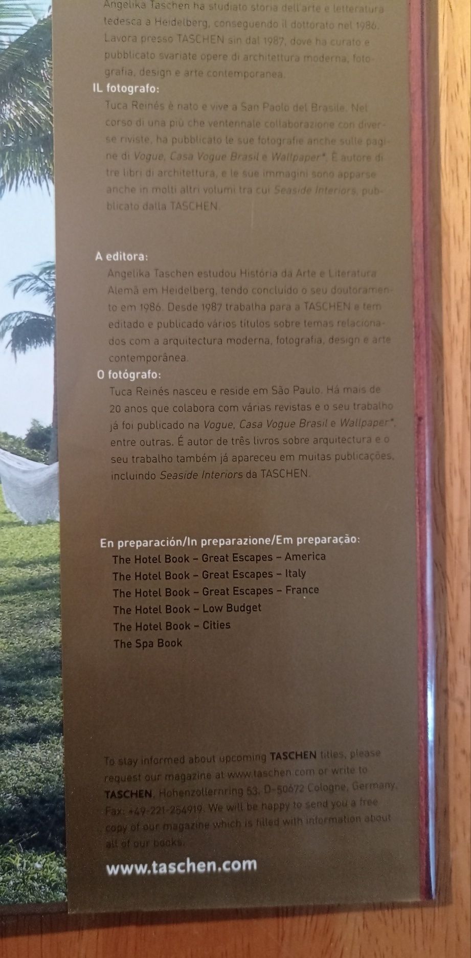 Livro da coleção- The Hotel Book- Great Escapes South América.