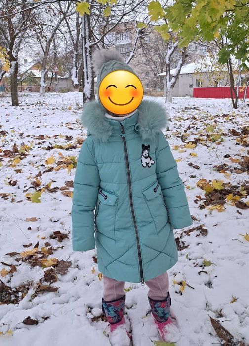 Зимова куртка пальто для дівчинки